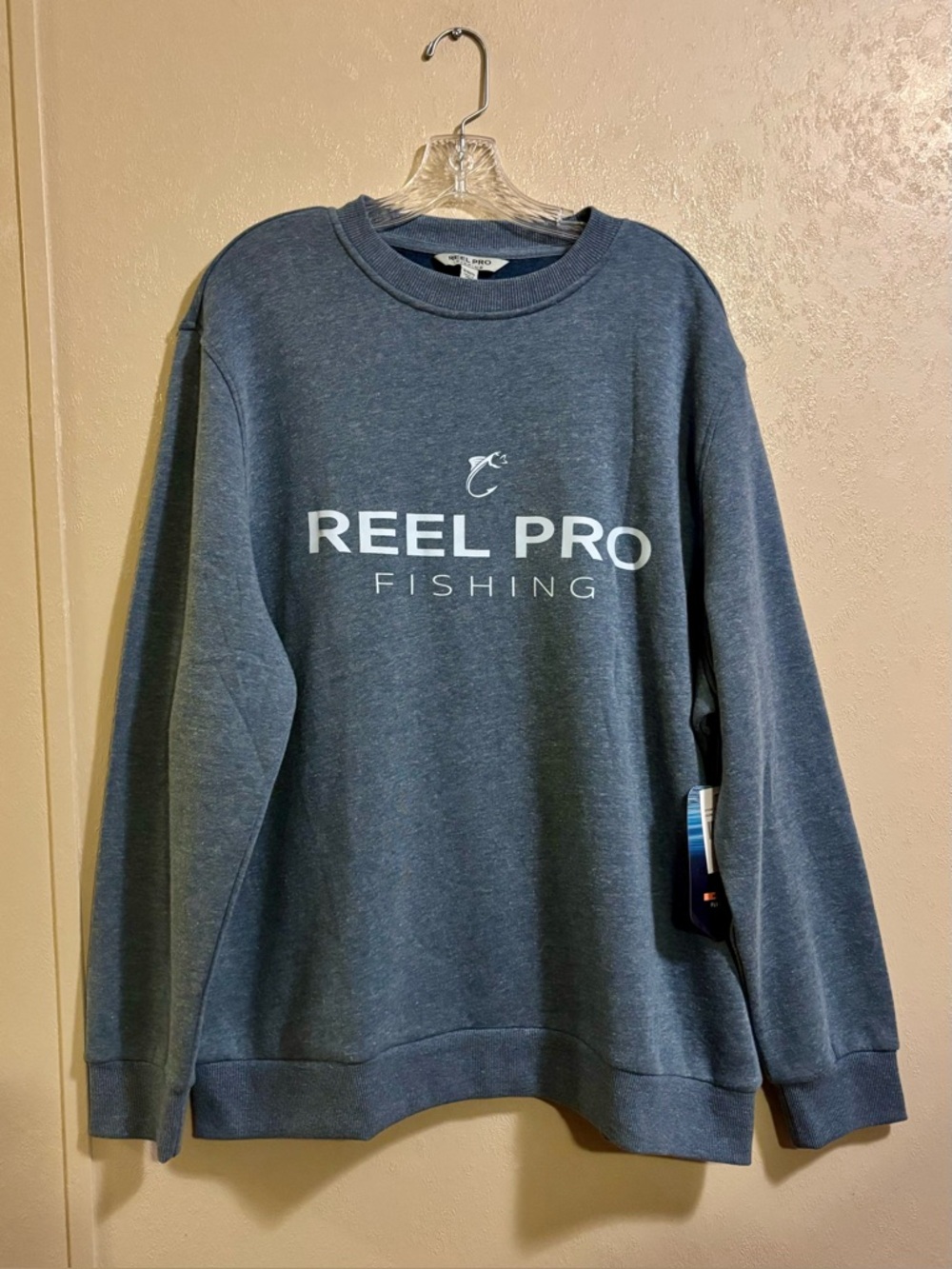 NWT Reel Pro mens Fleece Crewneck Logo sweatshirt sz XL